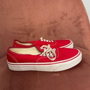 Red Vans Authentic